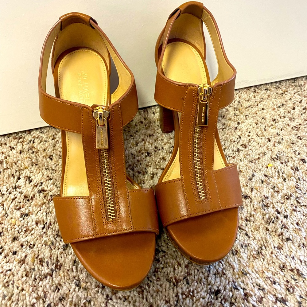 Michael Kors Berkley T Strap Platform Dress Sandals